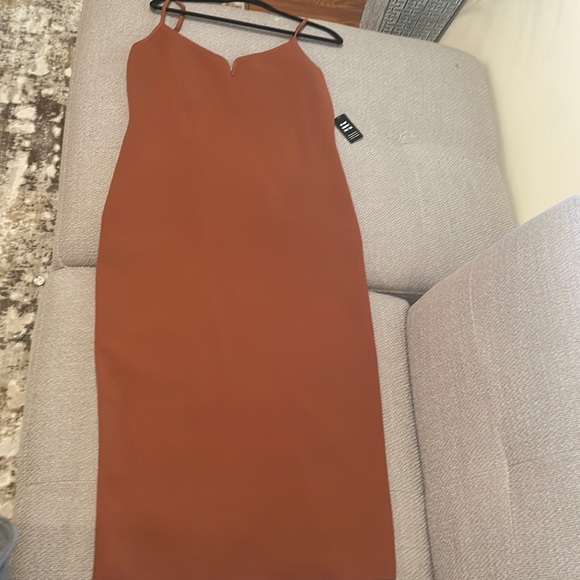 Express Body contour dress (brown) size large - Picture 4 of 5